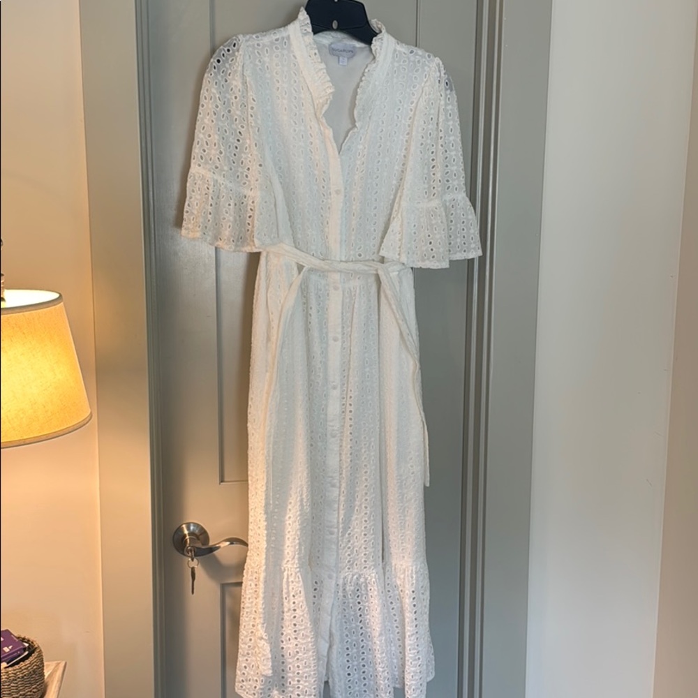 White eyelet dress